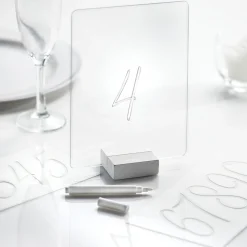 Acrylic Wedding Table Signs, 5.5in x 7in, 8ct