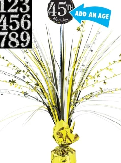 Add-An-Age - Sparkling Celebration Happy Birthday Table Centerpiece Spray Kit, 17in