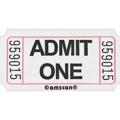 Admit One Single Roll Tickets, 1000ct, Assorted Colors