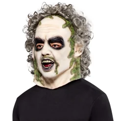Adult Beetlejuice Overhead Latex Mask with Hair