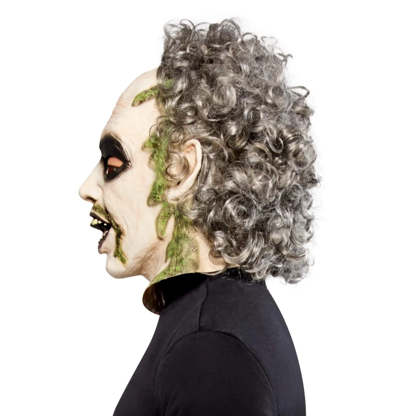 Adult Beetlejuice Overhead Latex Mask with Hair
