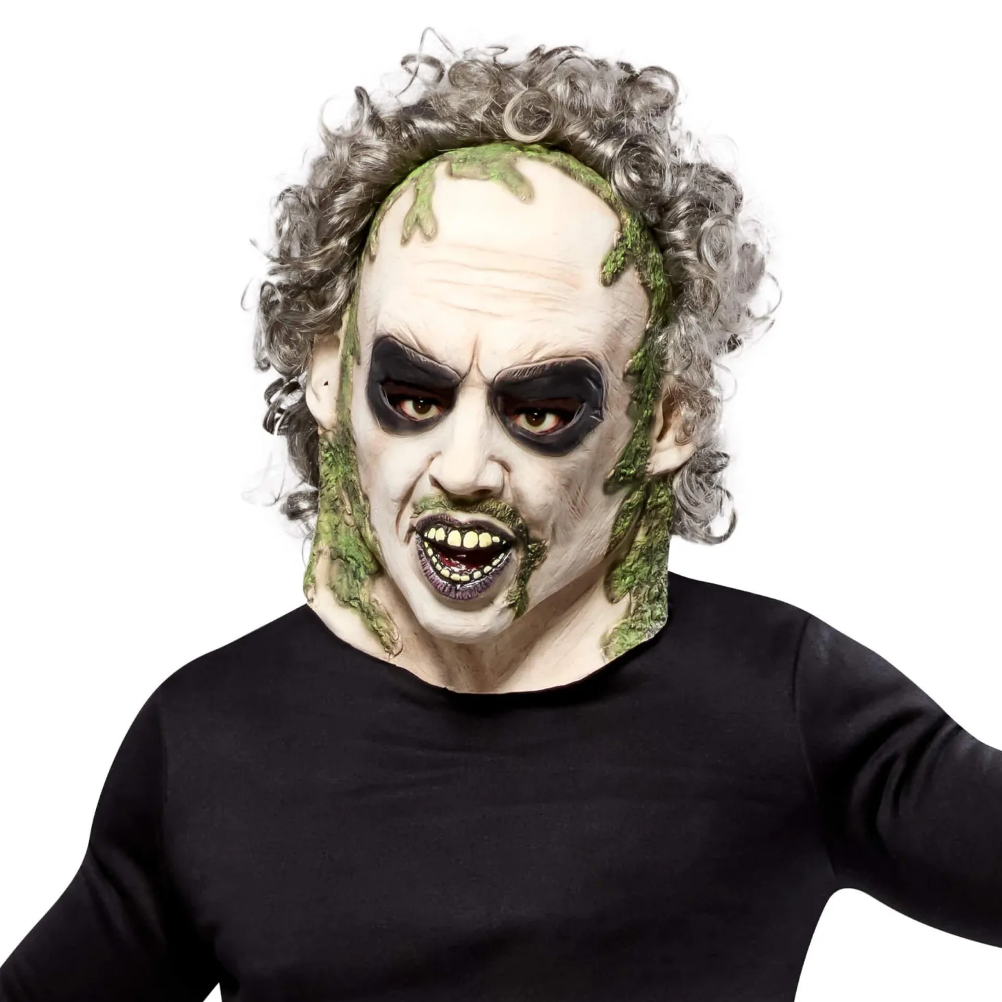 Adult Beetlejuice Overhead Latex Mask with Hair