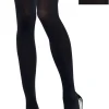 Adult Black Bows Opaque Thigh-High Stockings