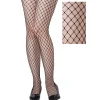 Adult Black Diamond Fishnet Pantyhose