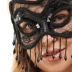 Adult Black Lace Cat Masquerade Mask