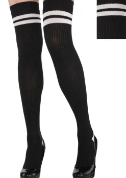 Adult Black & White Knee Socks