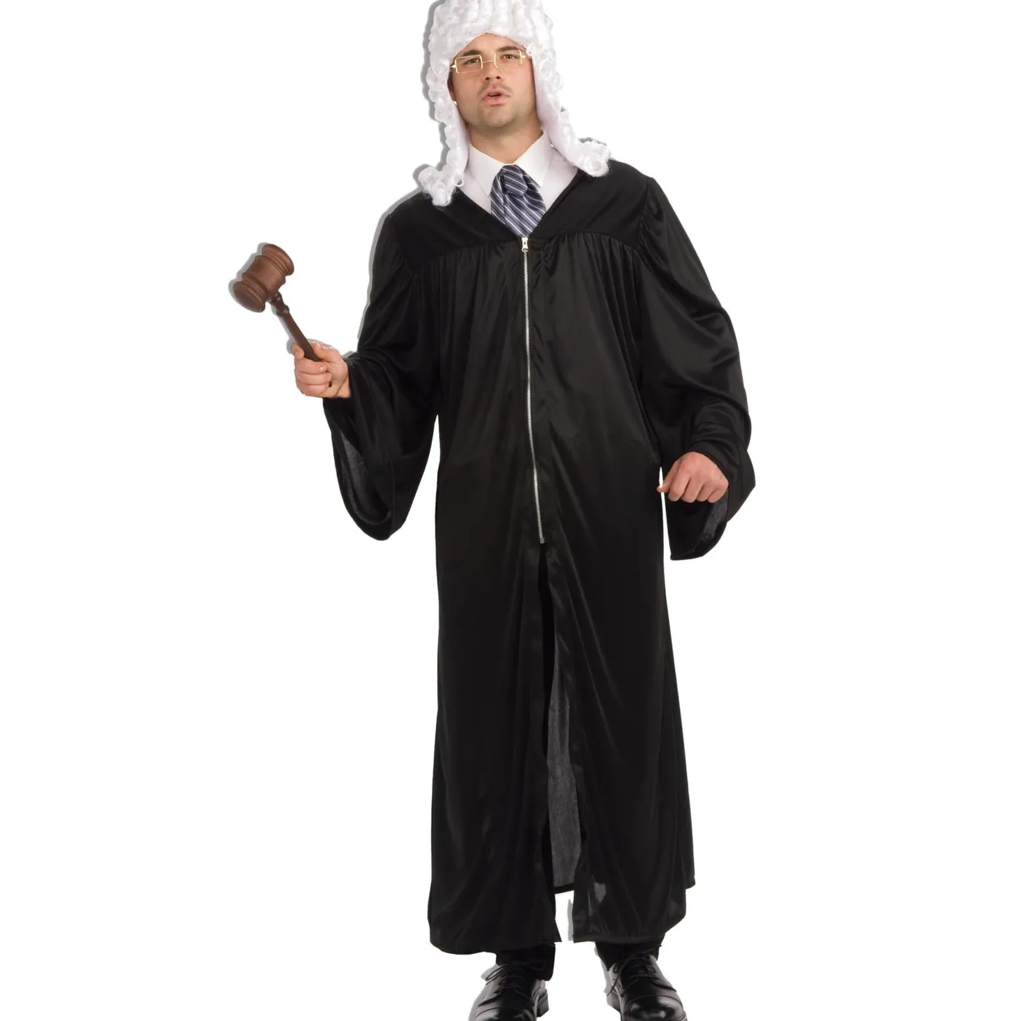 Adult Black Zipper Front Judge Robe