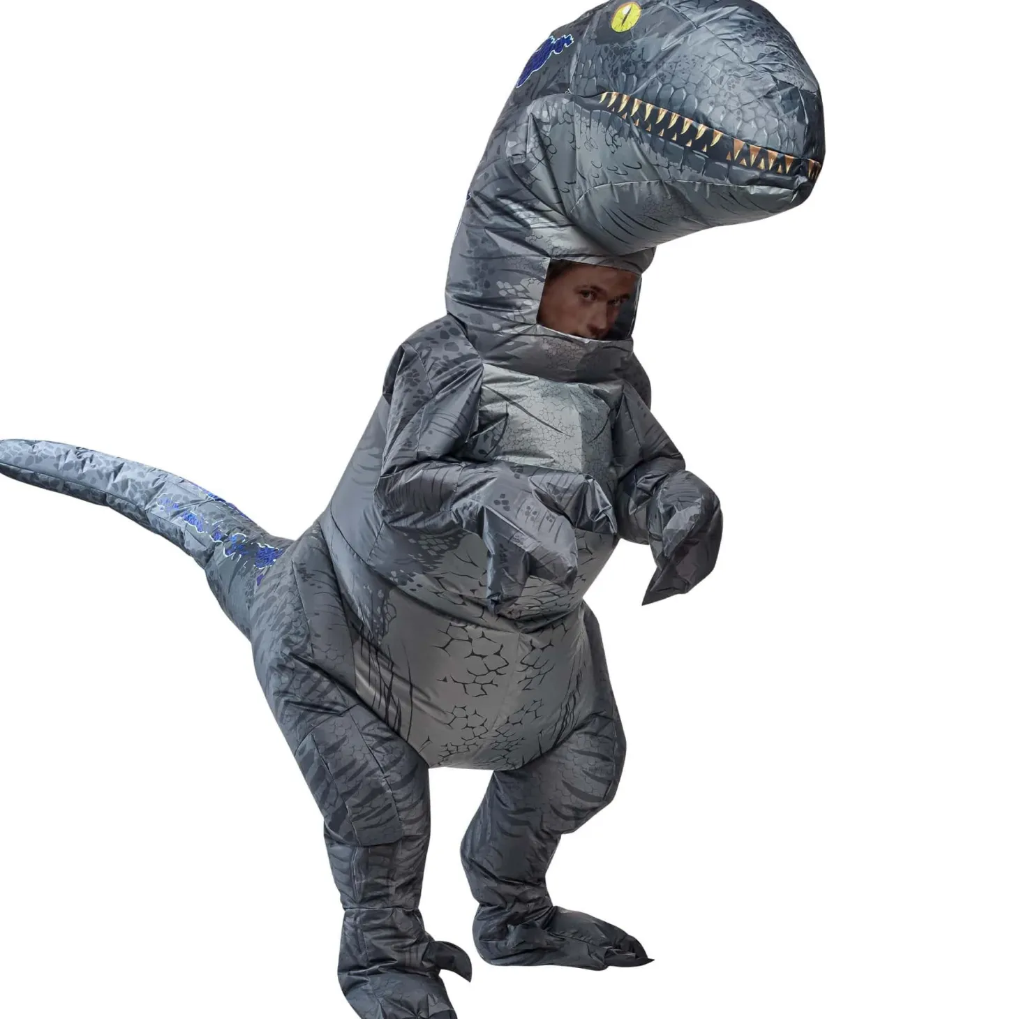Adult Blue Velociraptor Inflatable Costume - Jurassic World