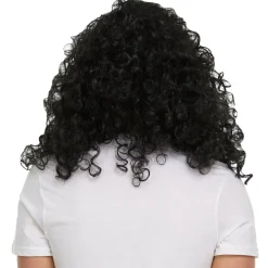 Adult Curly Black Headbanger Wig