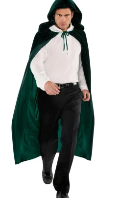 Adult Forest Green Hooded Cape