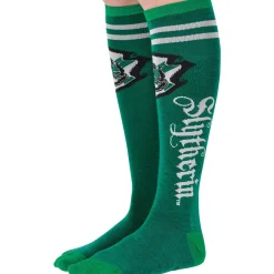 Adult Green & Silver Slytherin Knee-High Socks - Harry Potter