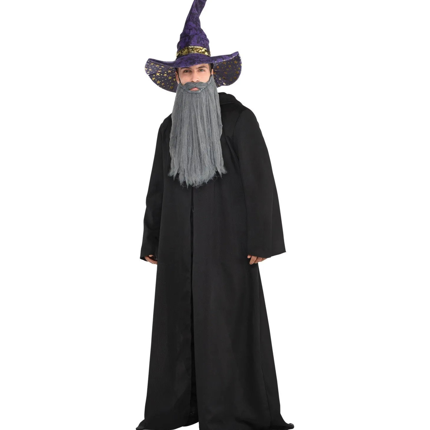 Adult 14-inch Gray Mustache and Beard