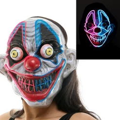 Adult Light-Up Bulging Eyes Clown Mask