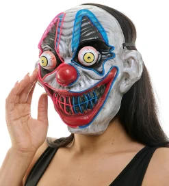 Adult Light-Up Bulging Eyes Clown Mask
