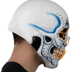 Adult Light-Up El Catrin Skull Latex Mask