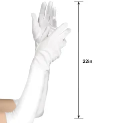 Adult Long White Gloves Deluxe