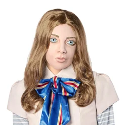 Adult M3gan Overhead Latex Mask with Wig