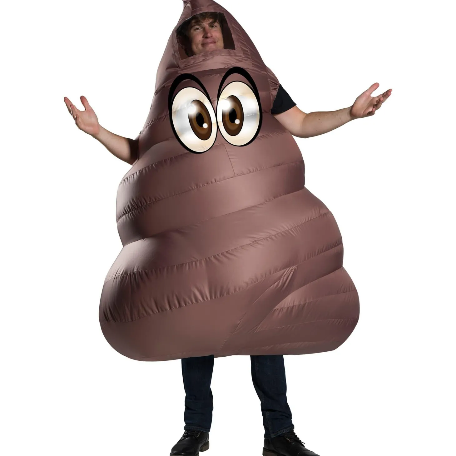 Adult Poop Emoji Inflatable Costume
