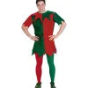 Adult Red and Green Elf Tights