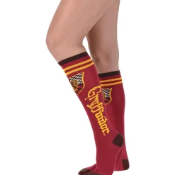 Adult Red & Gold Gryffindor Knee-High Socks - Harry Potter