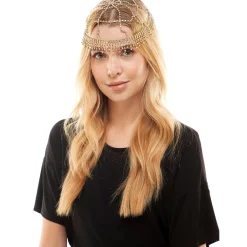 Adult Rhinestone Flapper Head Cap