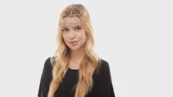 Adult Rhinestone Flapper Head Cap