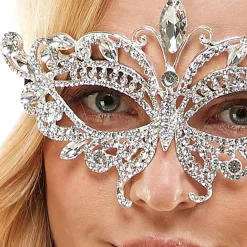Adult Silver Butterfly Masquerade Mask