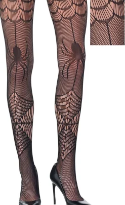 Adult Spiders and Webs Fishnet Pantyhose