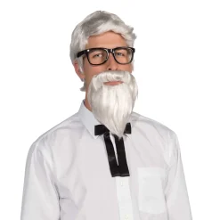 Adult White Southern Colonel Beard & Wig
