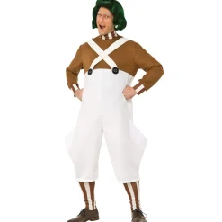 Adult Willy Wonka and the Chocolate Factory Oompa Loompa Costume - Deluxe