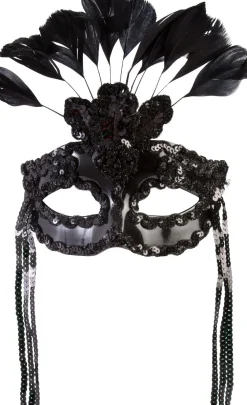After Dark Feather Masquerade Mask