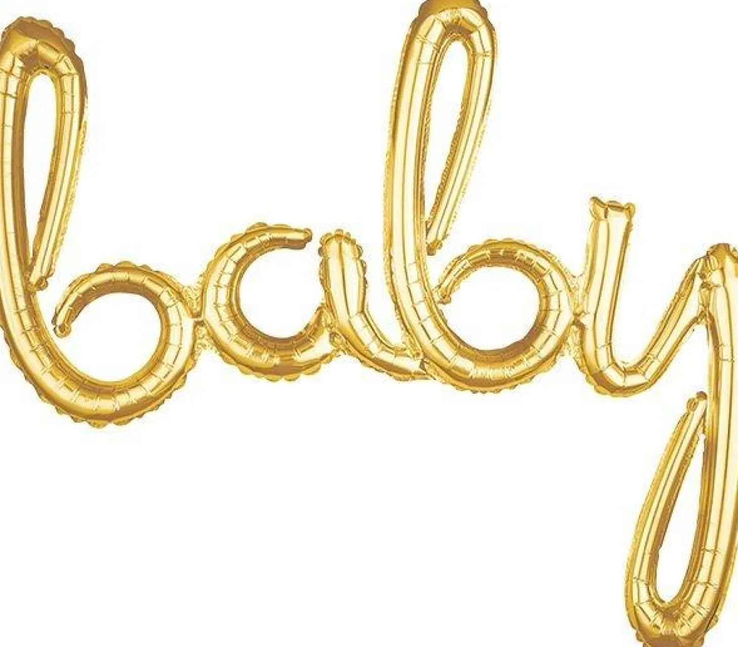 Air-Filled Baby Cursive Letter Balloon Banner, Assorted Colors