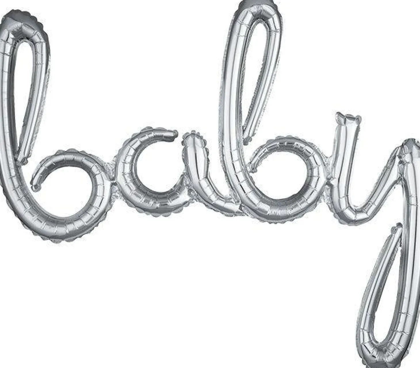 Air-Filled Baby Cursive Letter Balloon Banner, Assorted Colors
