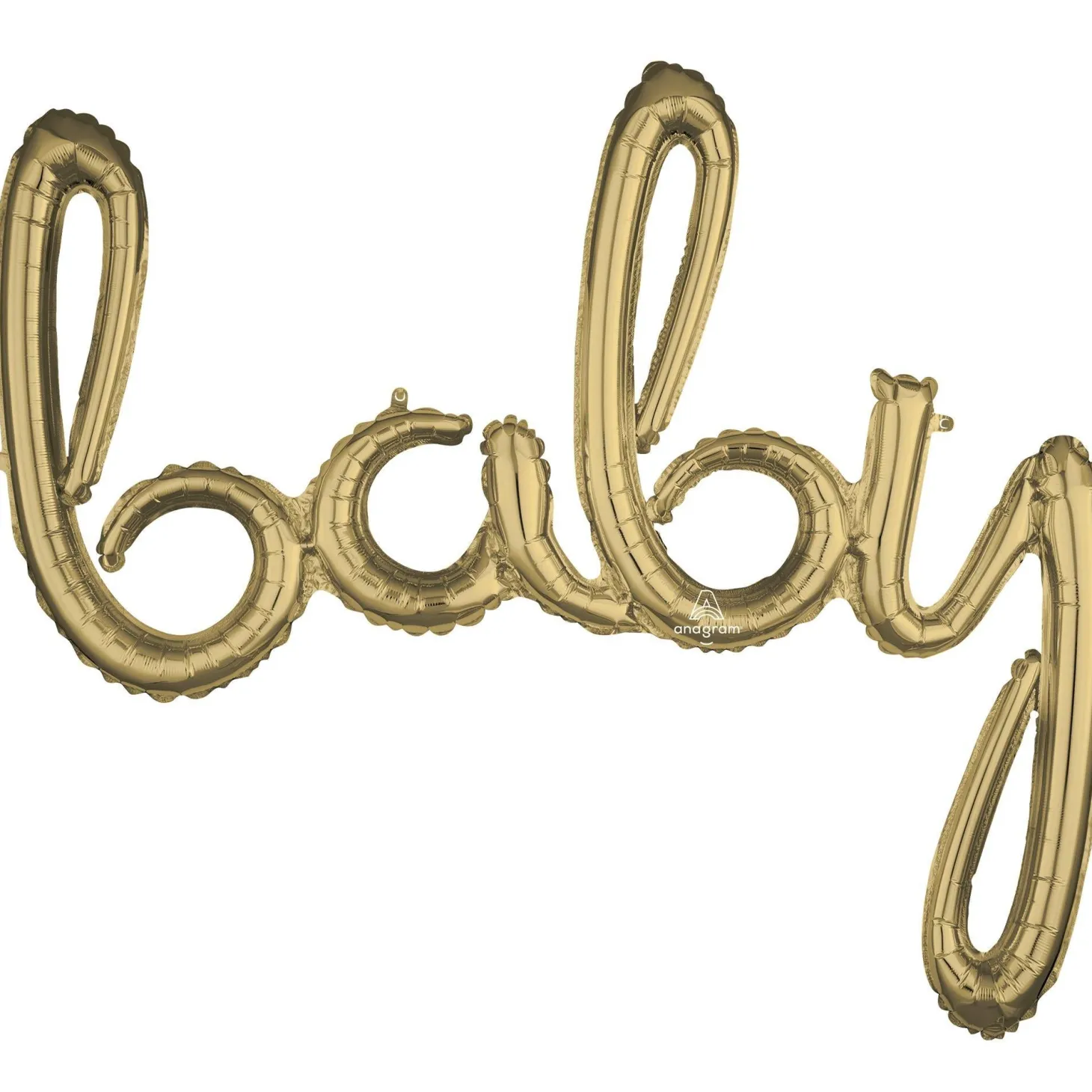 Air-Filled Baby Cursive Letter Balloon Banner, Assorted Colors