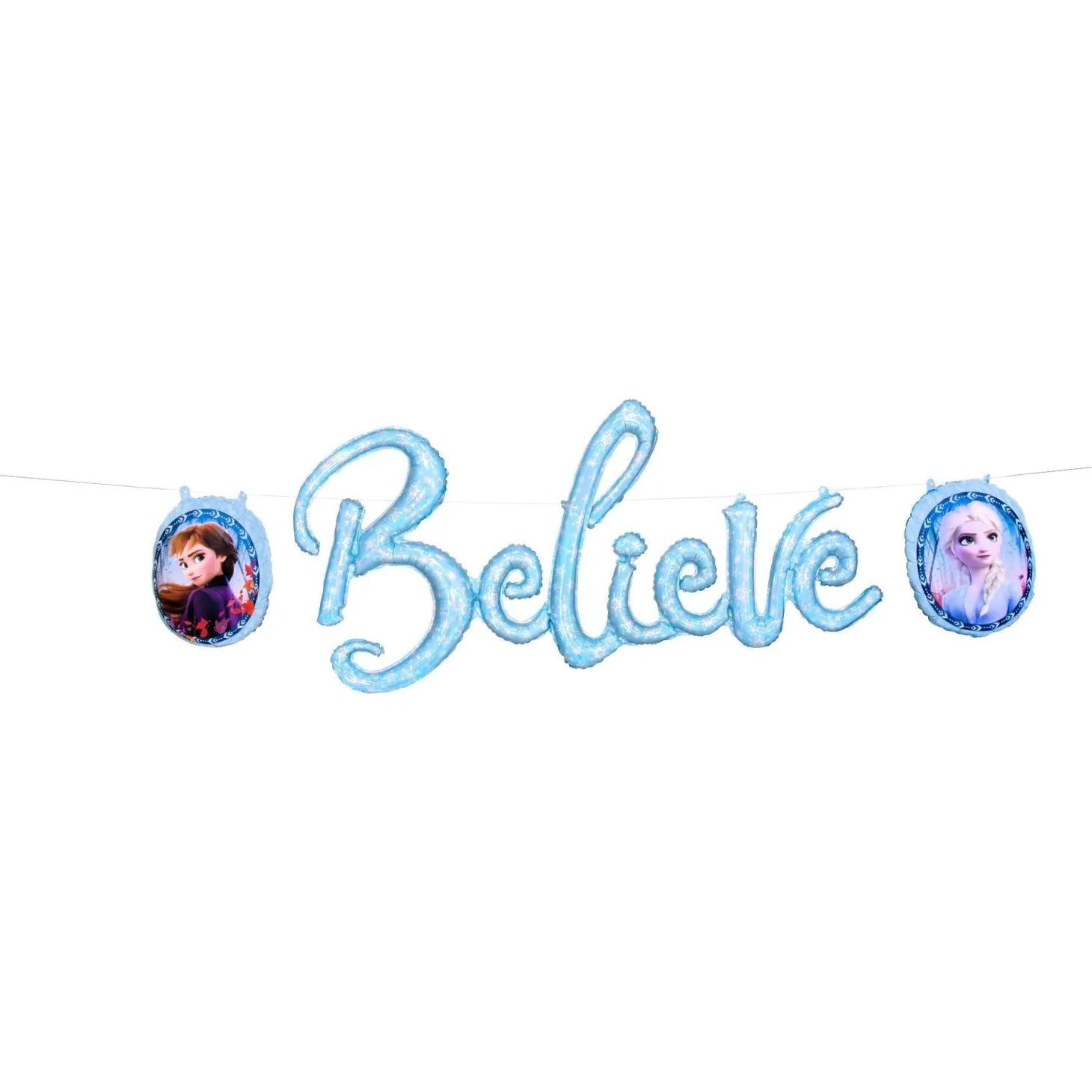 Air-Filled Believe Frozen 2 Balloon Banner 3pc