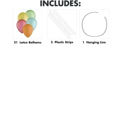 Air-Filled Latex Balloon Chandelier Sphere Kit, Assorted Colors