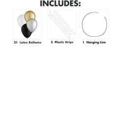 Air-Filled Latex Balloon Chandelier Sphere Kit, Assorted Colors