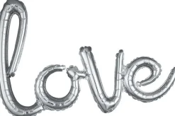 Air-Filled Love Cursive Letter Balloon Banner, Assorted Colors