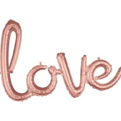 Air-Filled Love Cursive Letter Balloon Banner, Assorted Colors
