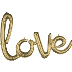 Air-Filled Love Cursive Letter Balloon Banner, Assorted Colors