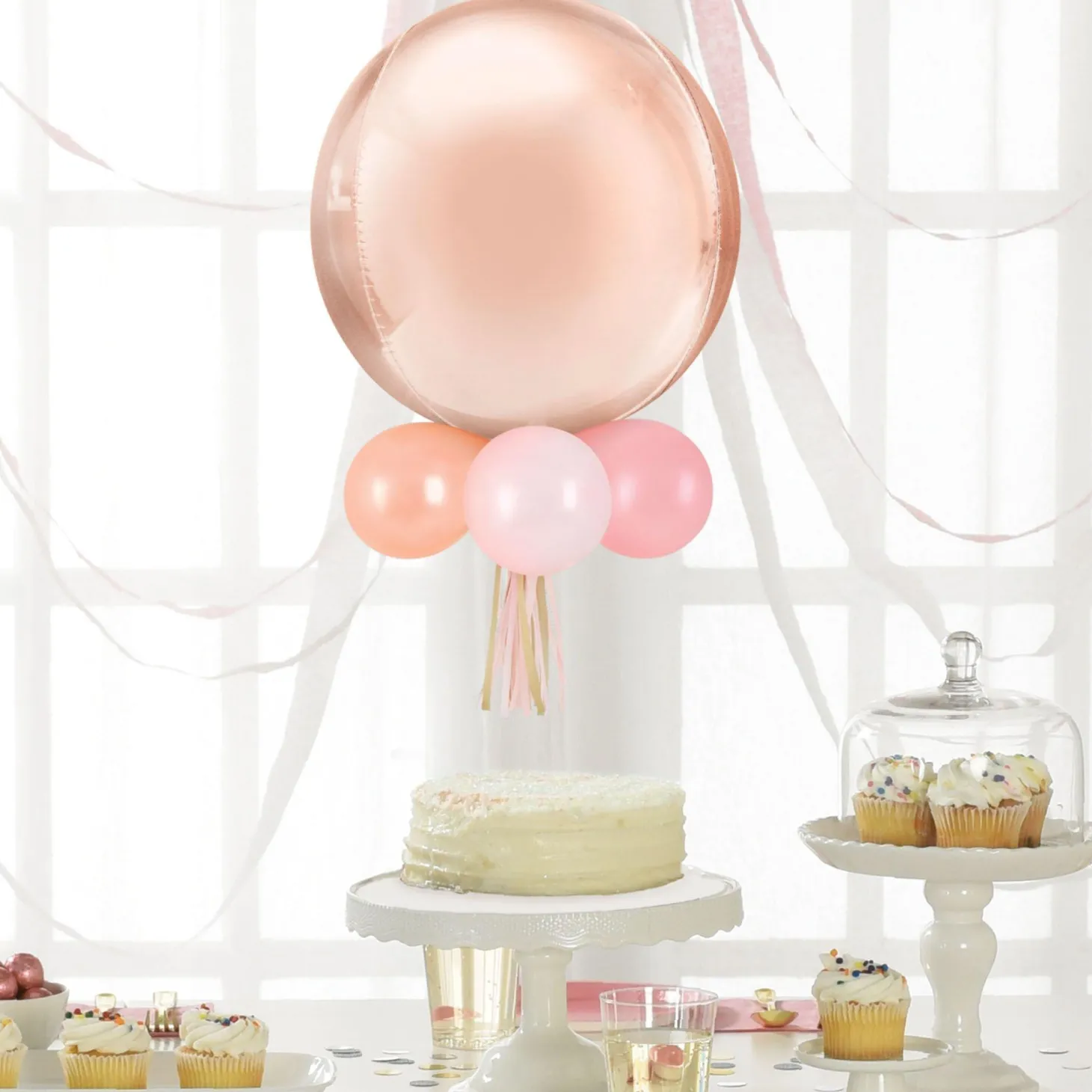 Air-Filled Orbz Foil & Latex Balloon Chandelier Kit, Assorted Colors