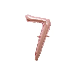 Air-Filled Rose Gold Cursive Number (0-9) Foil Balloon, 10in x 18in