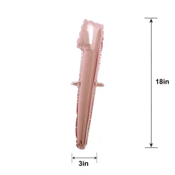 Air-Filled Rose Gold Cursive Number (0-9) Foil Balloon, 10in x 18in