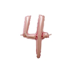 Air-Filled Rose Gold Cursive Number (0-9) Foil Balloon, 10in x 18in