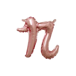 Air-Filled Rose Gold Lowercase Cursive Letter (A-Z) Foil Balloon, 10in x 8in