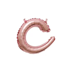 Air-Filled Rose Gold Lowercase Cursive Letter (A-Z) Foil Balloon, 10in x 8in