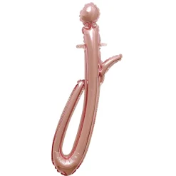 Air-Filled Rose Gold Lowercase Cursive Letter (A-Z) Foil Balloon, 10in x 8in