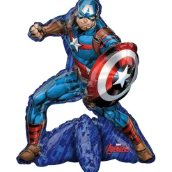Air-Filled Sitting Captain America Balloon, 26.5in - Avengers