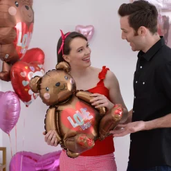 Air-Filled Sitting Love You Bear Balloon, 20in