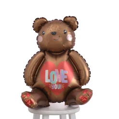 Air-Filled Sitting Love You Bear Balloon, 20in